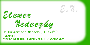 elemer nedeczky business card